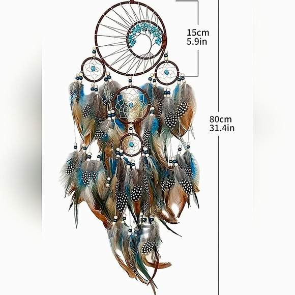 Dream Catcher Turquoise Indian Ojo Tree of Life Dreamweaver Oho - Picture 11 of 13